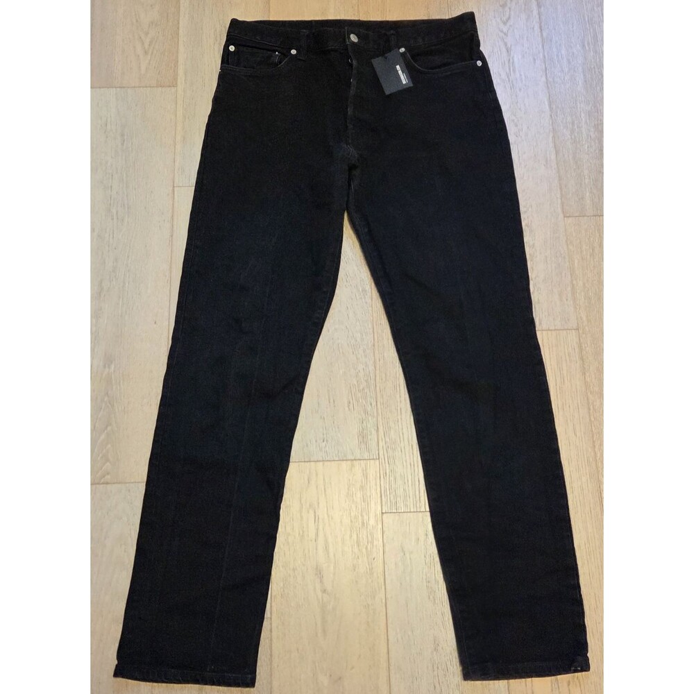 NWT Buck Mason Ford Standard Jeans Black 34x34 Button Fly Stretch Minimalist